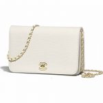 Chanel White Lizard Mini Flap Bag