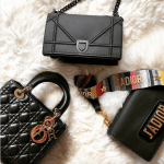 Dior Black J'adior with Multicolor J'adior Canvas Strap