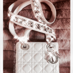 Dior White Lady Dior with Embellished Strap