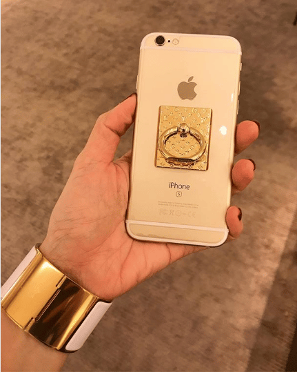 LOUIS VUITTON Nanogram Phone Ring Holder Gold 280730