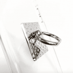 Louis Vuitton Silver Nanogram Phone Ring Holder 2