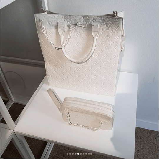 Bonhams : Louis Vuitton and Virgil Abloh Powder White Monogram Sac Plat,  Defile Homme Spring 2019, (Includes dust bag )