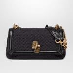 Bottega Veneta Anthracite Intrecciato Knit Olimpia Knot Bag