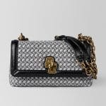 Bottega Veneta Antique Silver Intrecciato Knit Olimpia Knot Bag