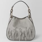 Bottega Veneta Cement Intrecciato Brio Small Loop Bag