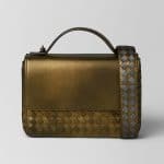 Bottega Veneta Dark Gold Intrecciato Nappa Alumna Bag