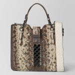 Bottega Veneta Mist Ayers Mosaic Studs Gondola Bag