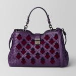 Bottega Veneta Monalisa Intrecciato Velvet Small Napoli Bag