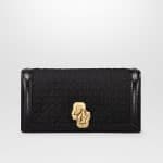 Bottega Veneta Nero Intrecciato Knit Knot Clutch Bag