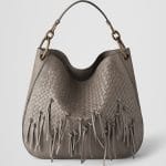 Bottega Veneta Steel Intrecciato Brio Large Loop Bag