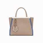 Fendi Beige Lace-Up Petite 2Jours Bag