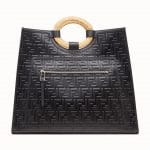 Fendi Black FF Runaway Shopper Bag