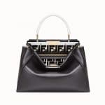 Fendi Black/White FF Peekaboo Regular Bag