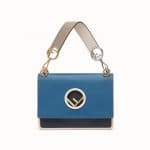 Fendi Blue Multicolor Kan I Logo Bag