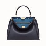 Fendi Blue Peekaboo Regular Bag