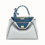 Fendi Gray Bow Peekaboo Regular Bag