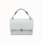 Fendi Gray Scalloped Kan I Bag