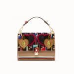 Fendi Multicolor Open Your Heart Leather:Fabric Kan I Bag