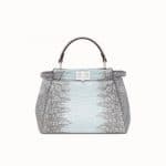 Fendi Pale Blue Lizard Peekaboo Mini Bag