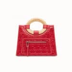 Fendi Red FF Runaway Small Shopper Bag