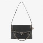 Givenchy Black Eyelets Medium GV3 Flap Bag