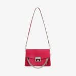 Givenchy Fig Pink/Cherry Suede/Leather:Suede GV3 Small Flap Bag