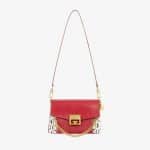 Givenchy Red/Natural Leather/Ayers GV3 Small Flap Bag