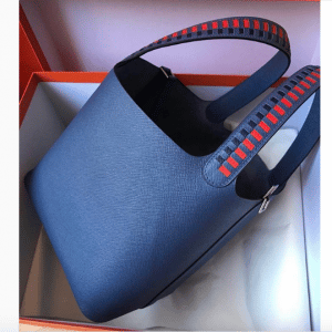 Hermes Bleu Picotin Lock 22 Bag with Braided Handles