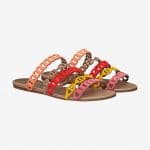 Hermes Multicolor Suede Goatskin Nude Sandals