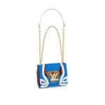 Louis Vuitton Blue Technical Fabric Twist PM Knit Bag