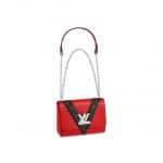 Louis Vuitton Coquelicot Epi/Monogram Studded Twist MM Bag