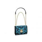 Louis Vuitton Noir Floral Twist MM Bag