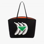 Prada Black Banana Print Canvas Large Tote Bag