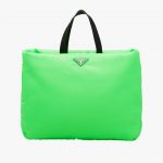 Prada Green Large Padded Nylon Tote Bag