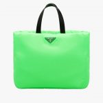 Prada Green Medium Padded Nylon Tote Bag