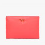 Prada Red Large Padded Nylon Clutch Bag