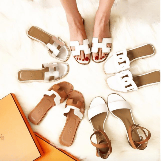 hermes nude sandals