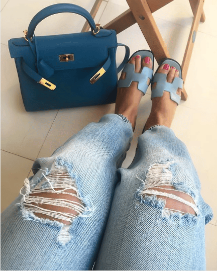 hermes studded oran sandals