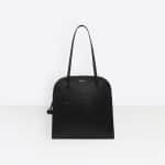 Balenciaga Black Ostrich Effect Miami Bag M