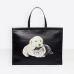 Balenciaga Black Puppy and Kitten Market Shopper M Bag