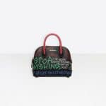 Balenciaga Black/Multicolor Ville Top Handle XXS Graffiti Bag