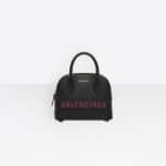 Balenciaga Black/Pink Logo Ville Top Handle XXS Bag