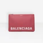 Balenciaga Rouge Grenat Ville Pouch L Bag