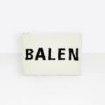 Balenciaga White/Black Logo Everyday Shearling Pouch Bag