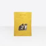 Balenciaga Yellow Kitten Plastic Bag Shopper S