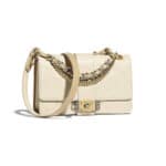 Chanel Beige Calfskin Small Flap Bag