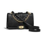 Chanel Black Calfskin Medium Flap Bag