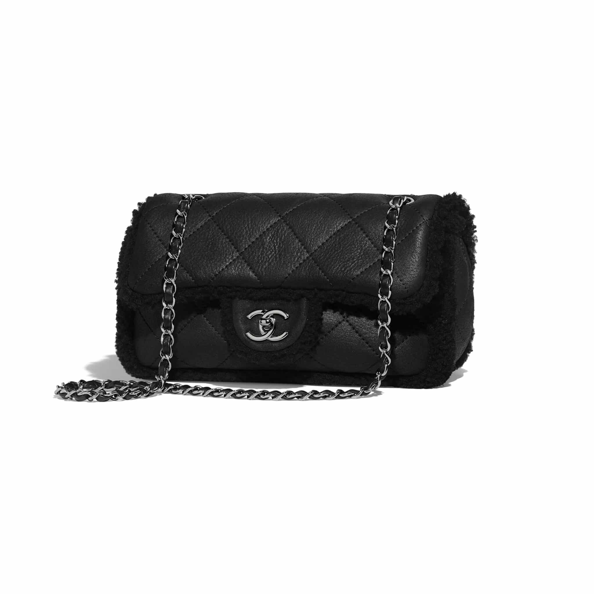 Chanel Wool Nylon Quilted Coco Neige Black Backpack For Sale at 1stDibs