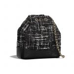 Chanel Black/Navy/Brown/Ecru Tweed Gabrielle Small Backpack Bag