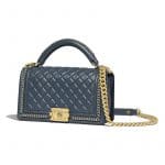 Chanel Blue Boy Chanel Handle Old Medium Bag